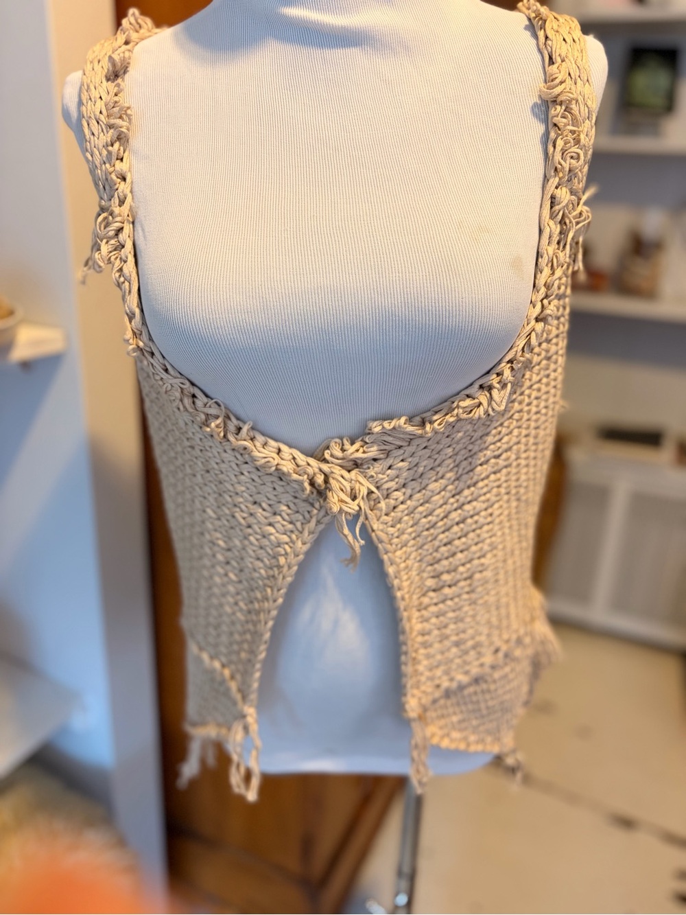 Tan Knit Vest